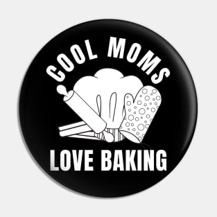 Cool Moms Love Baking Christmas Baking Crew Head Pin