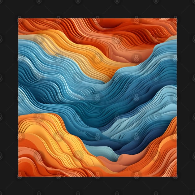 Abstract Orange And Blue by megsna