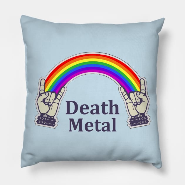 Death Metal Rainbow - Plain Pillow by supertwistedgaming