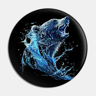 Grizzly Bear Colorful Coats Pin