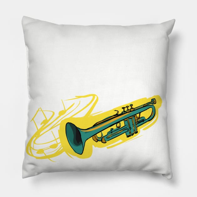 Trumpetee Pillow by @akaluciarts