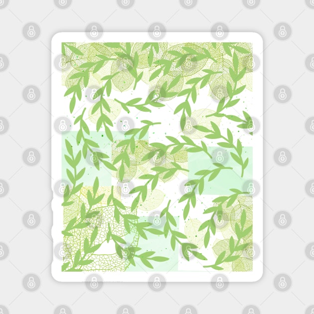 Leaf pattern Magnet by Crazyjazz 