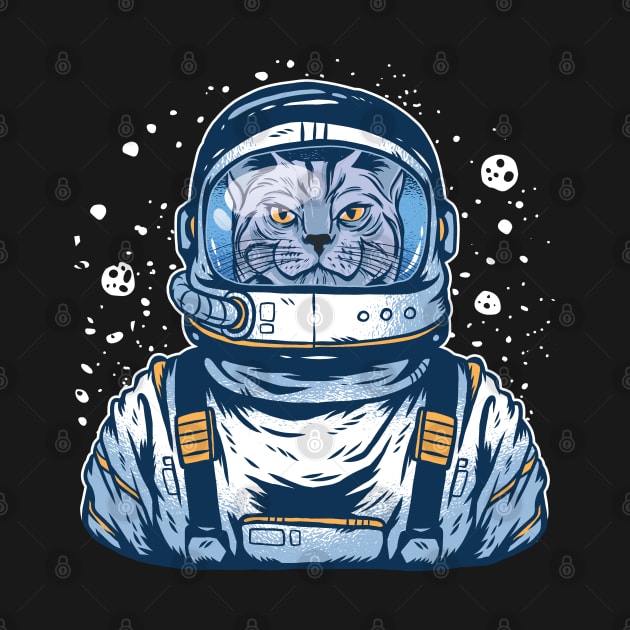 Cat in Space - Funny Spacesuit  Cat Graphic by Graphic Duster