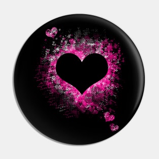 Valentine's Day Dot Splatter Hearts Pin