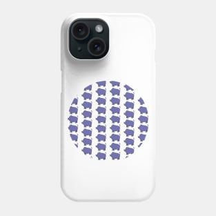 Very Peri Periwinkle Blue Pig Pattern Color of the Year 2022 Phone Case