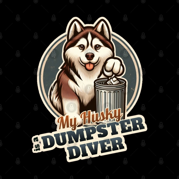 Husky Dumpster diver by k9-tee