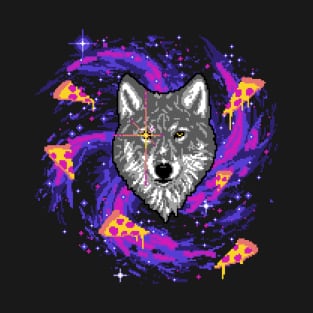 Galactic Pizza Wolf T-Shirt