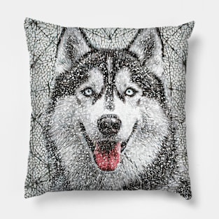 Dog Portrait - Siberian Husky Pillow