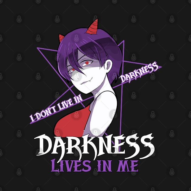 Darkness Lives in Me Devil Anime Goth Girl by Irene Koh Studio