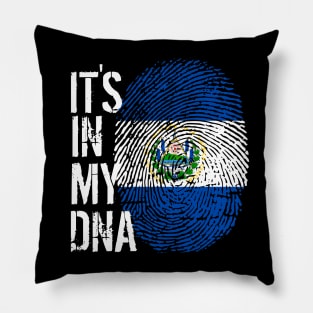 El Salvador Flag Fingerprint My Story DNA Salvadorian Pillow