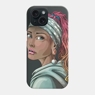 Our modern Reva Prisma as “Girl withe a Pearl earring” Phone Case