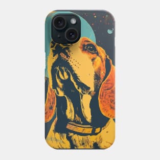 Beagle dog grunge portrait Phone Case