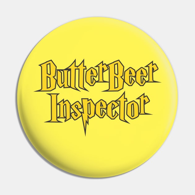 Yellow ButterBeer Inspector Pin by littleSamantics