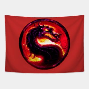 Mortal Fire Red Tapestry