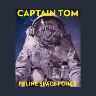 Captain Tom Feline Space Force T-Shirt