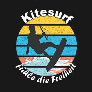 fühle die Freiheit auf dem Kiteboard T-Shirt