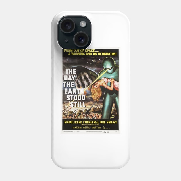 THE DAY THE EARTH STOOD STILL Hollywood Cult Sci Fi Vintage Movie Posters. Phone Case by vintageposters