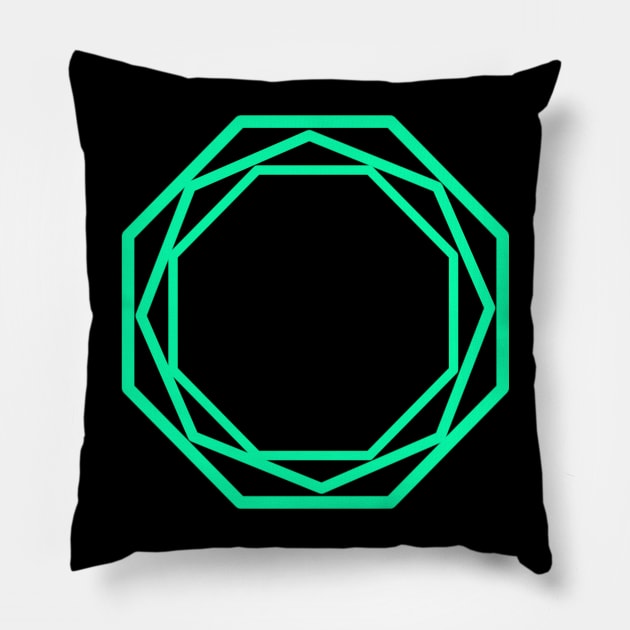 Green Circles Pillow by Circles-T