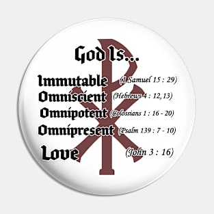 God Is ... Red Chi-Rho Pin