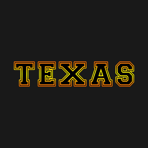 Texas Golden College Gold and Black by HighBrowDesigns