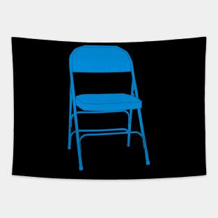 funny Vintage Blue Folding Chair: Humor Wrinkle Chair, Antique Folden Chair Designs Tapestry