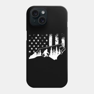 North Carolina Bigfoot American Flag Phone Case