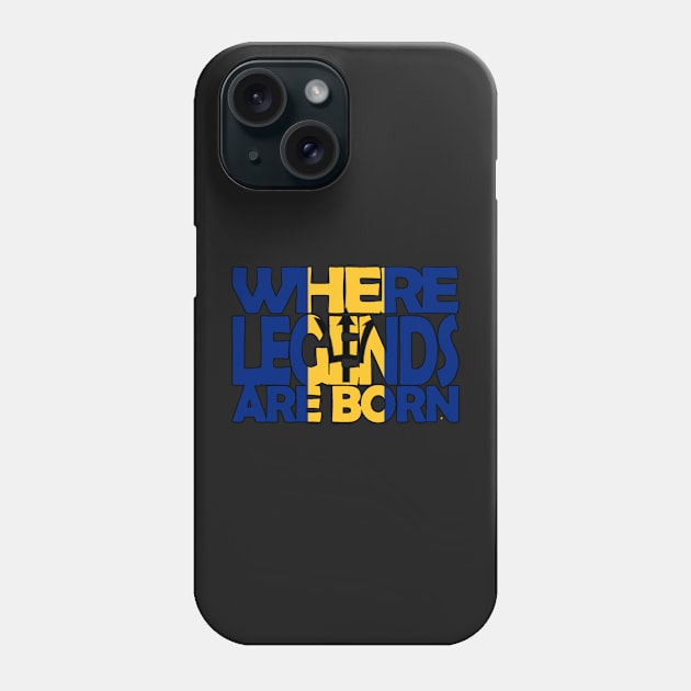 Flag of Barbados - Where Legends Are Born  - Soca Mode Phone Case by Soca-Mode