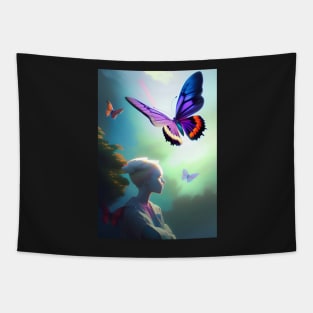 ETHEREAL BUTTERFLY PAINTING Tapestry