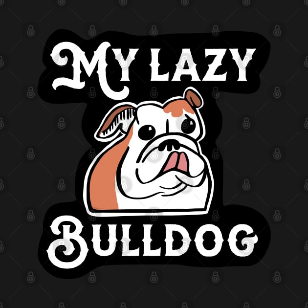 My Lazy Bulldog Black Background by wildjellybeans