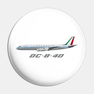 Alitalia DC-8-40 Tee Shirt Version Pin