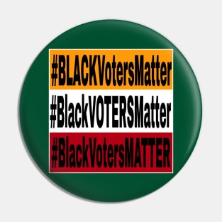 Black Voters Matter - Tri-Color - Double-sided Pin