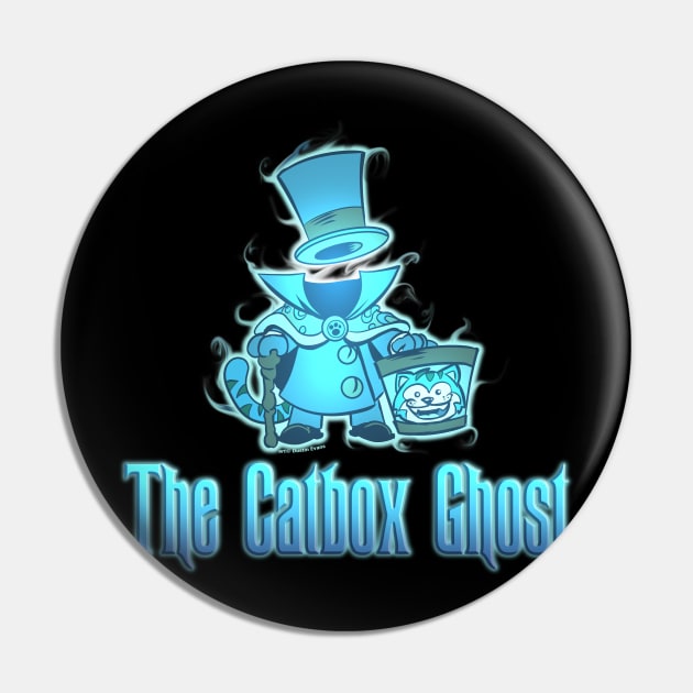 The Catbox Ghost Pin by Dustinart