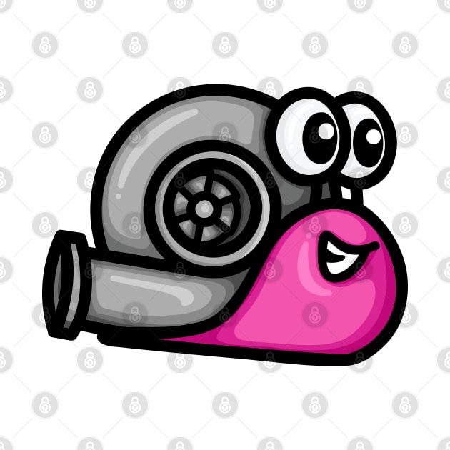 Turbo Snail Version 1 - Pink by hoddynoddy