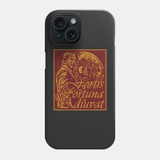 Pixelated John Wick - Fortis Fortuna Adiuvat Phone Case by metamorfatic