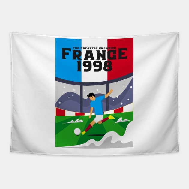 World Cup 1998 France Artwork Tapestry by digambarin