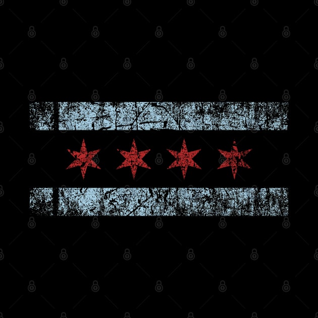 Chicago Flag Retro Windy City Graphic by GigibeanCreations