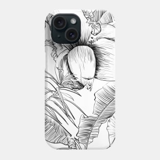 Seamless tropical pattern with banana palms Phone Case