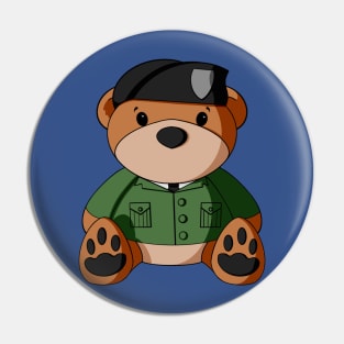 Military Beret Teddy Bear Pin