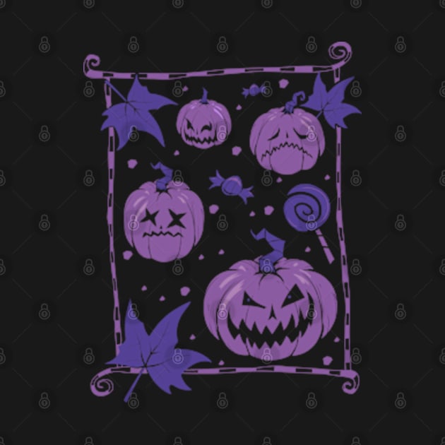 Purple Pumpkins by 1BitMonster