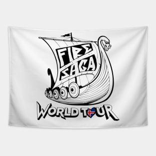 Fire Saga World Tour T-Shirt - White Tapestry