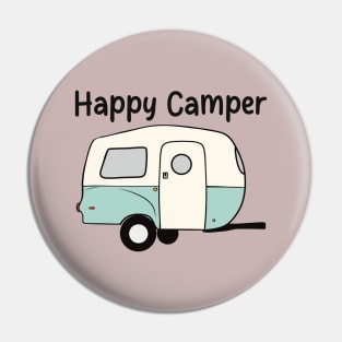 Happy Camper RV Van Life Retro Pin