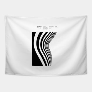 Modern Curves 10, Modern Architecture Design, minimalist Design, Modern Art, Typographic, Helvetica Tapestry