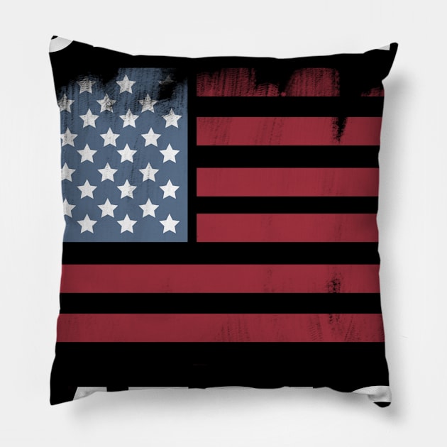 Don't mess with 'merica american flag Pillow by JHFANART