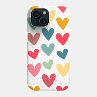 Colorful Hearts Pattern Phone Case