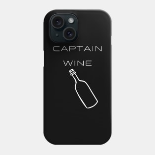 Captain Wine Typography White Design Phone Case