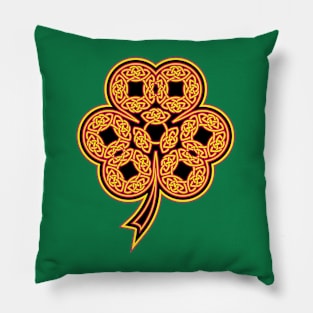 The Dara Celtic Knot Shamrock Pillow