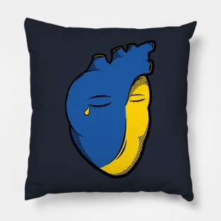 Ukraine's Broken Heart Pillow