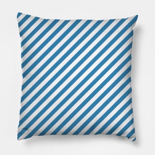 Blue White Stripes Back To School Pattern Pillow