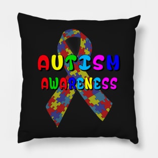 World Autism Awareness Ribbon Pillow