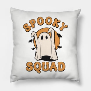 Spooky squad groovy ghost Pillow